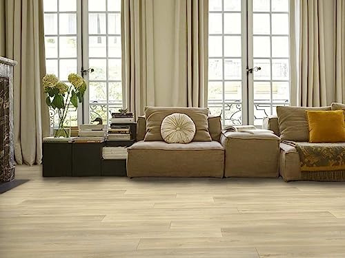 PVC Bodenbelag Vinylboden in schlichter Holz Art, hell, Zuschnitt (2m breit / 3m lang)