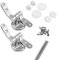 Acrylic Zinklegierung Scharnier,WC Sitz Scharniere, 1 Paar Toilettenscharniere aus Zinklegierung, Wc Sitz Halterung,Ersatzteil für die Meisten Toilettensitze für Toilettendeckel Universal WC-Sitz