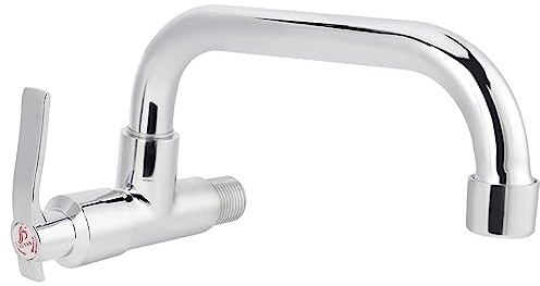 Rubinetto Singolo per Acqua Fredda G1/2 Pollici Rubinetto per Lavello a Parete Rubinetto per Lavello da Cucina Rubinetto Rotante per Cucina Domestica (LQ-3093 20 cm)