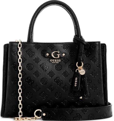 GUESS Damen Gerty Girlfriend Satchel Ranzen, Schwarz
