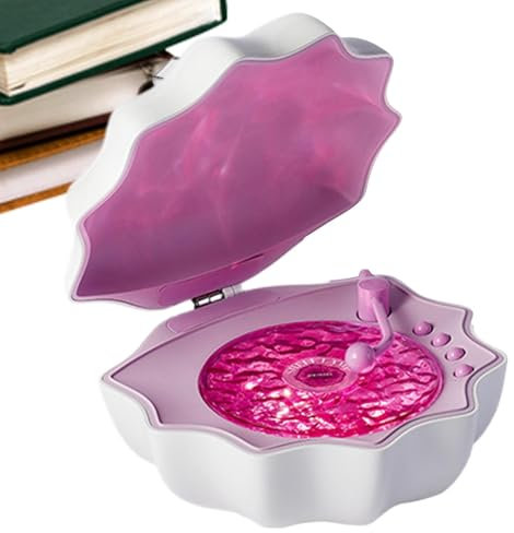 Vgvgaj Lampe Haut-Parleur | Lecteur de Musique Confortable, Lampe à Vague avec Lampe d'ambiance réglable en Forme de Coquillage pour la Maison, Les Voyages, la Douche et la Voiture
