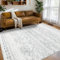 Homcomodar Boho Teppich Wohnzimmer Grau 160x230cm Waschbarer Teppich Schlafzimmer Kurzflor Teppiche Kinderzimmer für Wohnzimmer Esszimmer