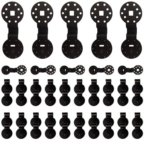 Clips multifonctions pour filets d'ombrage et parapluies et toiles – 50 pièces en plastique renforcé – Idéal pour jardin, serre, balcon et clôtures – Fixation rapide et sûre