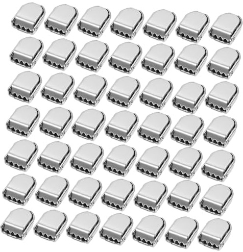 VERDANVERSE Hebillas para Cordones de Zapatos Metálicas 100 Piezas, Clips de Bloqueo para Cordones, Conectores para Zapatos Deportivos y Casuales, Accesorio Funcional para Corredor, Tamaño