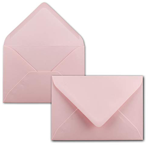 25 Mini Brief-Umschläge - Rosa - 5,2 x 7,6 cm - Miniatur Kuverts mit Nassklebung für Blumen-Grüße, Grußkarten, Anhänger & Geld-Geschenke - FarbenFroh by GUSTAV NEUSER