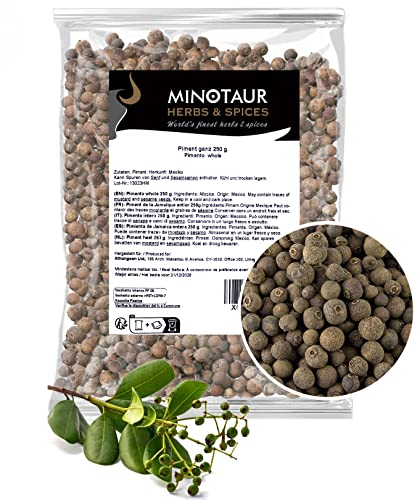 Minotaur Spices | Pimienta de Jamaica entera | Granos de pimienta de Jamaica | 2 x 250g (500g)