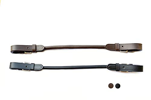 SIE EQUESTRIAN Sattelanfassriemen Balancing-Sattelgurte aus gerolltem Leder, Dunkelbraun