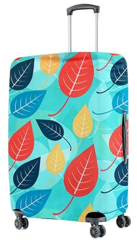 Cortina Tropiskt tryck resväska skyddande skydd|Medium|Passar 22–26 tum bagage |miljövänlig|polyester spandex|65 cm (24 tum) |Bagageskydd|repfri |1-pack 2
