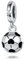BEEUVIP Damen Fußball Charm Anhänger für Armband 925 Sterling Silber Geburtsstein Charms Beads passend für Armband