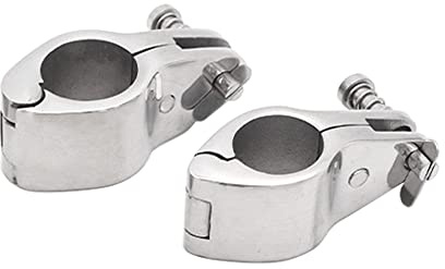 Snodatura per barche da mare in acciaio inossidabile 316, accessorio per tendalino Bimini Top, snodo scorrevole per hardware da barca, 2 pezzi - 50 mm