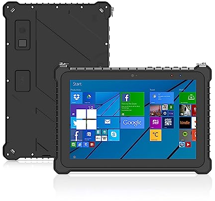 SunKol 10.1 IP67 Rugged Tablet (N5100 8GB+256GB) Windows 11 Pro Waterproof Industrial Tablet PC, Fingerprint, 12000mAh Battery, 500nit, BT4.2, 4G, WiFi, GPS, NFC, for Outdoor Field Work