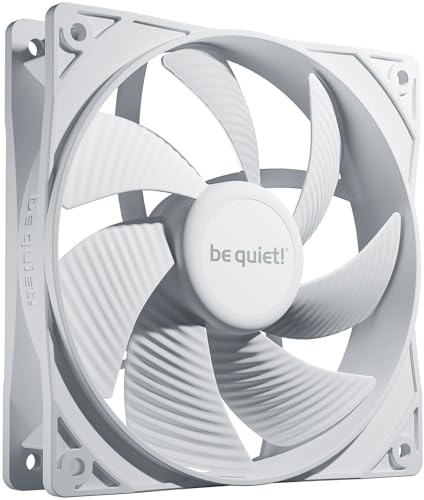 be quiet! Pure Wings 3 120mm PWM White ventilateur, vitesse de pointe élevée, faible régime minimum, cadre du ventilateur optimisé, pression d'air extraordinaire