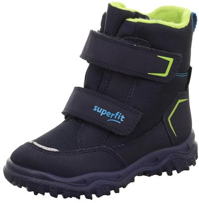 Superfit Jungen HUSKY warm gefütterte Sympatex Schneestiefel, BLAU/HELLGRÜN 8000, 32 EU