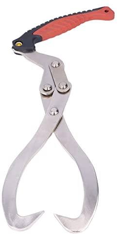 Log Tongs Heavy Duty, 12 inch Log Carrier Tongs with Non-Slip Handle, for Lumber Lifting and Dragging