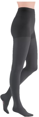 medi mediven comfort Kompressions-Strumpfhose | KKL2 | Größe: III | Farbe: Anthrazit | Geschl. Spitze | Kurz | Ohne Haftband | Mit Komfortsohle & Lanolin