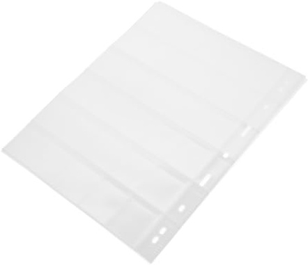 VILLFUL 10sheets Stamps Collecting Pages Break Resistance Stamp Holder for Binder Coin Collectors Album Pages Storage Pocket