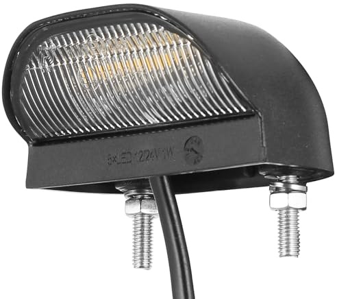 DARKGUARD LED Anhänger Kennzeichenbeleuchtung 1 Stück 12V 24V Nummernschildbeleuchtung LED for Anhänger RV Tractor Kaltes Weiß Wasserdicht ECE