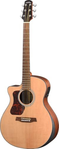 WALDEN Western Guitar Grand Auditorium Left Handed Solid Top Matte Bag
