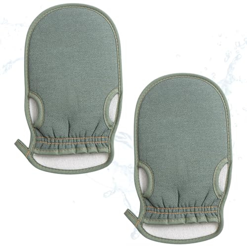 2 Pezzi Guanto di Crine, Guanto Esfoliante Corpo, Guanto Scrub Corpo, Guanto Guanto Scrub Corpo, Guanti Esfolianti per Avere la Pelle Liscia e Rimuovi le Cellule Morte della Pelle