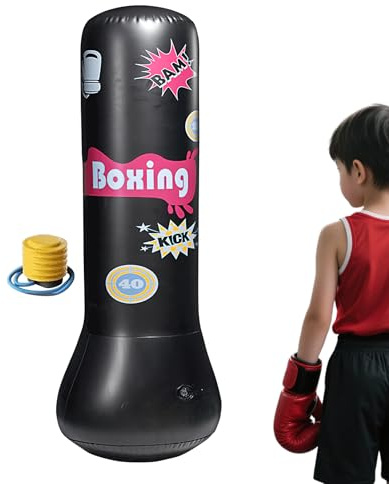Ahuuen Sac De Frappe Enfant - Ballon de Boxe d'Entraînement pour Tout-Petits | Punching Ball Gonflable Anti-Dérapant pour Maison Extérieur Intérieur Et Divers Environnements
