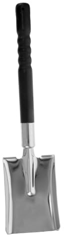 IWOWHERO Pala para Chimenea de Acero Inoxidable Multifunción Pala de Ceniza y Carbón para Jardín Barbacoa Estufa y Limpieza de Nieve Herramienta Ergonómica para Jardinería y Hogar