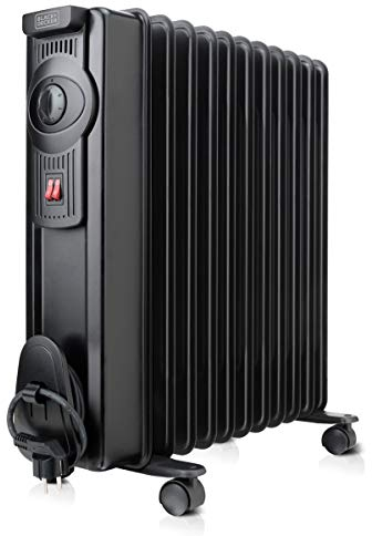 BLACK+DECKER BXRA2300E Radiatore ad Olio, 2300 W, Steel, Nero