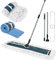MASTERTOP Large Flat Mop, 105cm Wide Industrial Mop with 2 Replacement Heads, Commercial Heavy Duty Floor Mops for Hard Floors, Dust Sweeper for Warehouse Hotel Garage Cleaning