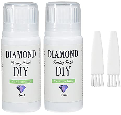 JAWSEU Sellador para pintura de diamantes, 60 ml pegamento de sellado para pintura de diamantes, secado rápido, antipérdida, accesorios de pintura diamante, ideal para bordados de diamantes