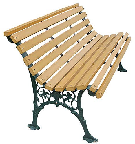 Utomhuspark Trädgårdsbänkar, fritidsbänkar, retro dekorativa bänkar med metallben och rostskyddande massivt trä, utemöbler terrassstolar, används för veranda park balkong gräsmatta