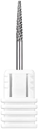 CGBE Punte Fresa Unghie Professionale, Punta Fresa Unghie Rimozione Cuticole e Strass per Unghie, Carburo di Tungsteno, Grana Media, Forma dell'Ago, Punte Fresa Cuticole per Manicure Pedicure