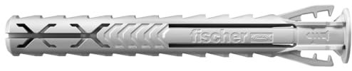 fischer - Tassello in nylon ad espansione SX Plus 10x80 con colletto, tutti i materiali/Blister di 6