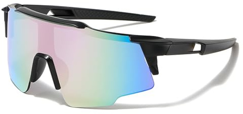LOJUDI Lunettes de soleil polarisées pour enfants - Lunettes de vélo - Lunettes de sport avec protection UV400 pour adolescents - Verres dépoli pour garçons et filles, m