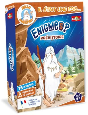 Bioviva - Il Était Une Fois… Enigmes Préhistoire - Jeu de Cartes Enfants 7+ | Devinettes - Jeu Educatif Dès 7 ans - 2 à 6 joueurs - Fabriqué en France