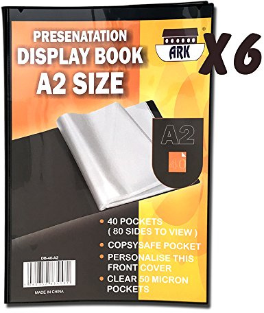 Ark Präsentationsbuch A2, Schwarz, 6 x 40 Hüllen