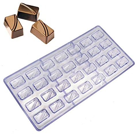 DUBENS Rechteck Polycarbonat PC Schokolade Form DIY 3D Lollipop Fondant Süßigkeiten Kuchen Formen Küche Backen Gebäck Werkzeuge