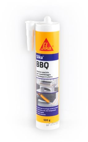 SIKA - Adesivo universale per barbecue e arredo giardino - Sika BBQ Beige - Montaggio facile e riparazioni resistenti al calore e alle intemperie - Estetica perfetta e tenuta forte - 500g