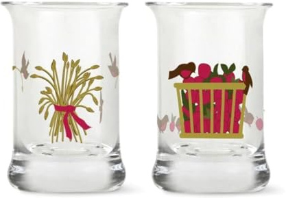 Holmegaard Weihnachtsschnapsglas 3 cl, 2er Set, Weihnachtsedition 2022, Maschinengeblasenes Glas, 6 x 4 cm, Design von Jette Frölich, 4800492
