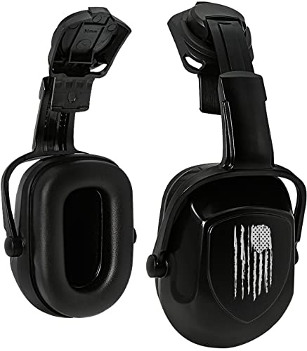 Aolamegs Hearing Protection Noise Cancelling Ear Muffs for Hard Hat Accessories SNR 30dB NRR 25dB Ear Protection Earmuff Mount For Slotted Helmets Construction Adult