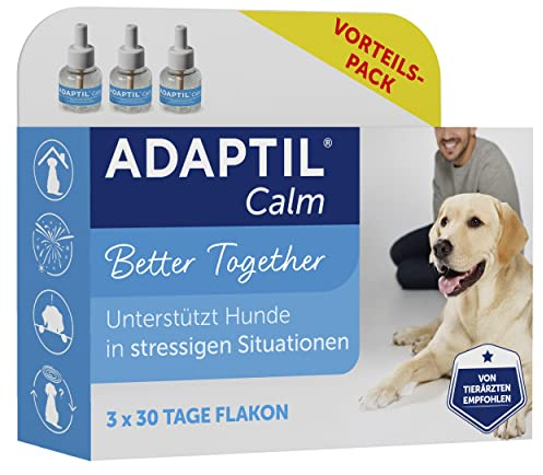 ADAPTIL Calm Nachfüller| Beruhigendes Produkt für Hunde | 3x48ml Nachfüllflakon | Anti-Stress für mehr Entspannung Zuhause | bis zu 3x30 Tage Anwendung | von Tierärzten empfohlen, klinisch getestet