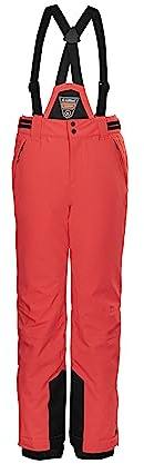 killtec Mädchen Skihose/Funktionshose mit abzippbarem Latz KSW 77 GRLS SKI PNTS, Koralle, 140, 37258-000