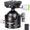 INNOREL C45 Niedrigprofil-Stativ-Kugelkopf Universal 360 Panoramakugelkopf aus Metall für DSLR-Kamera-Stativ Einbeinstativ mit Arca Schweizer Platte 45mm Kugel mit 1/4 bis 3/8 Schraube