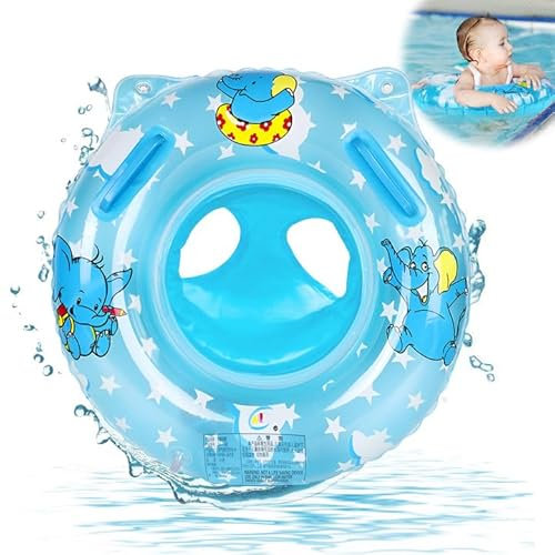 Salvagente Gonfiabile per Bambini, Salvagente Neonato con Seggiolino, Piscina Galleggiante Neonato, Anello di Nuoto Bambini Ciambella Gonfiabile per 6 Mesi-3 Anni Baby