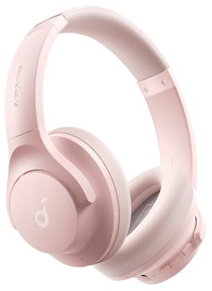 Soundcore Q20i Cascos Inalámbricos Bluetooth con Cancelación de Ruido Activa Híbrida by Anker, Reproducción ANC 40 Horas, Hi-Res Audio, Personalización vía App, Modo Transparencia, Graves Profundos