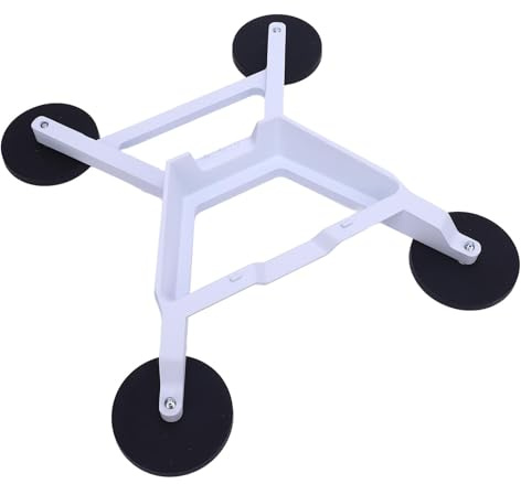 YWBL-WH Bilfäste för Mini Vit Aluminiumlegering Parabolantenn Monteringsfäste för Fordon Husbilar, Högt Bärande 220lbs, Verktygsfri Installation, Robust Konstruktion för Vägresor och
