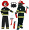 Morph Kinderkostüm Feuerwehrmann für Jungen, Feuerwehranzug, Perfekt für Karneval und Halloween, M