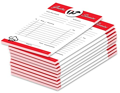 PRICARO Bestellannahmeblock Rot, A5, 10 Stück