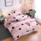 Loussiesd Herzen Rosa Bettwäsche 155x220 Mädchen Frauen Teenager Bettbezug Set Streifen Reversibel Bettwäsche Set mit 1 Kissenbezug für Kinderbettwäsche Mikrofaser Betten Set