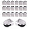 20 Stück Glasklemmen Edelstahl, 8-10mm Verstellbare Glashalter quadratischer runder Glasklemmhalter Glashalterung für Balustrade Treppe Handlauf