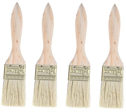 HAPINARY 24pezzi Pennello Per Vernice in Legno Pennello Di Setole Per Artisti Per Pittura Senza Lanugine Impugnatura Ergonomica Per Mobili e Pareti