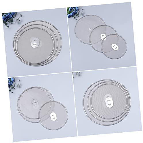 Angoily Multiple Use Frying Pan Splatter Screen Stainless Steel Mesh Cover Pot Lid Insulation Grease Guard